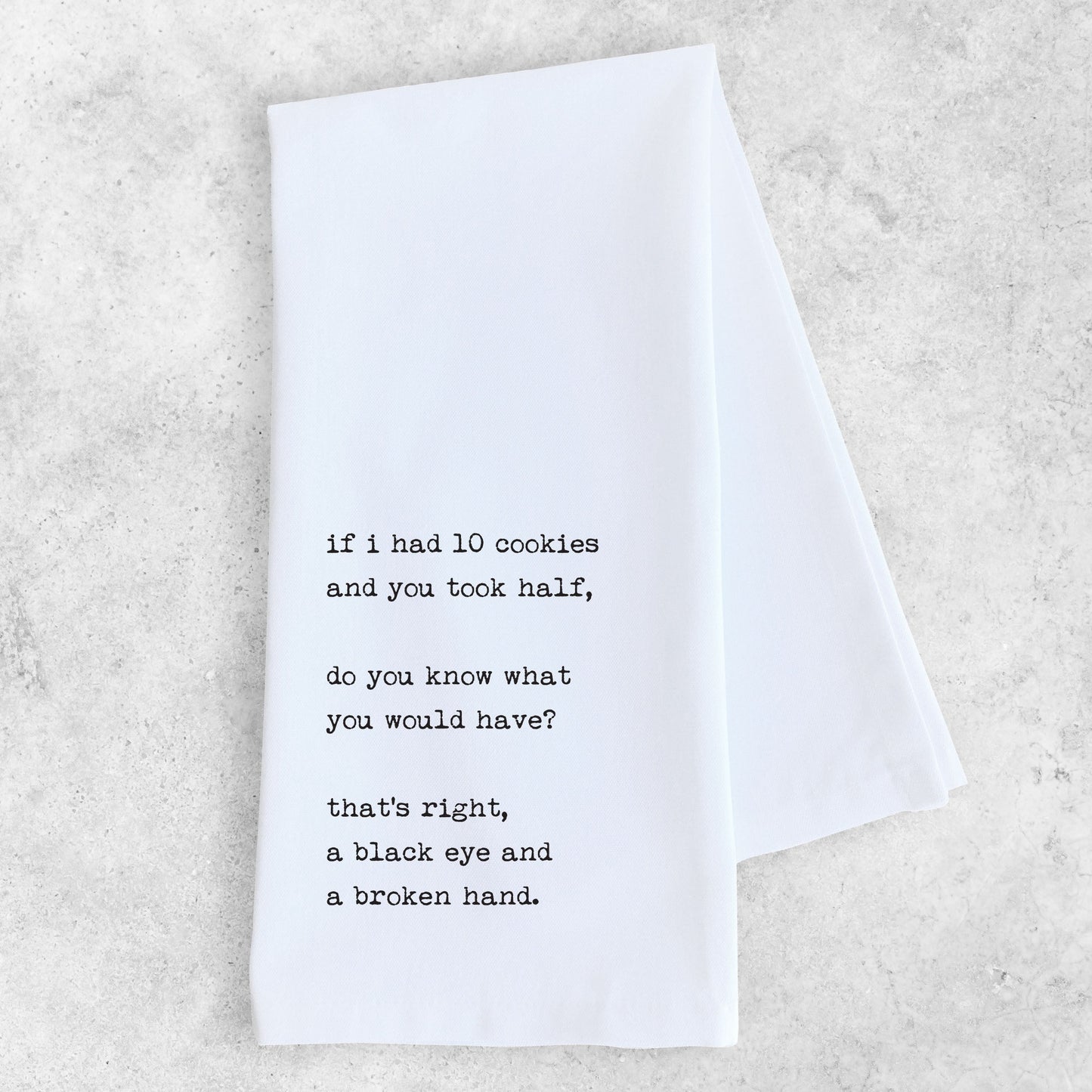 Basic Math With Cookies - Tea Towel