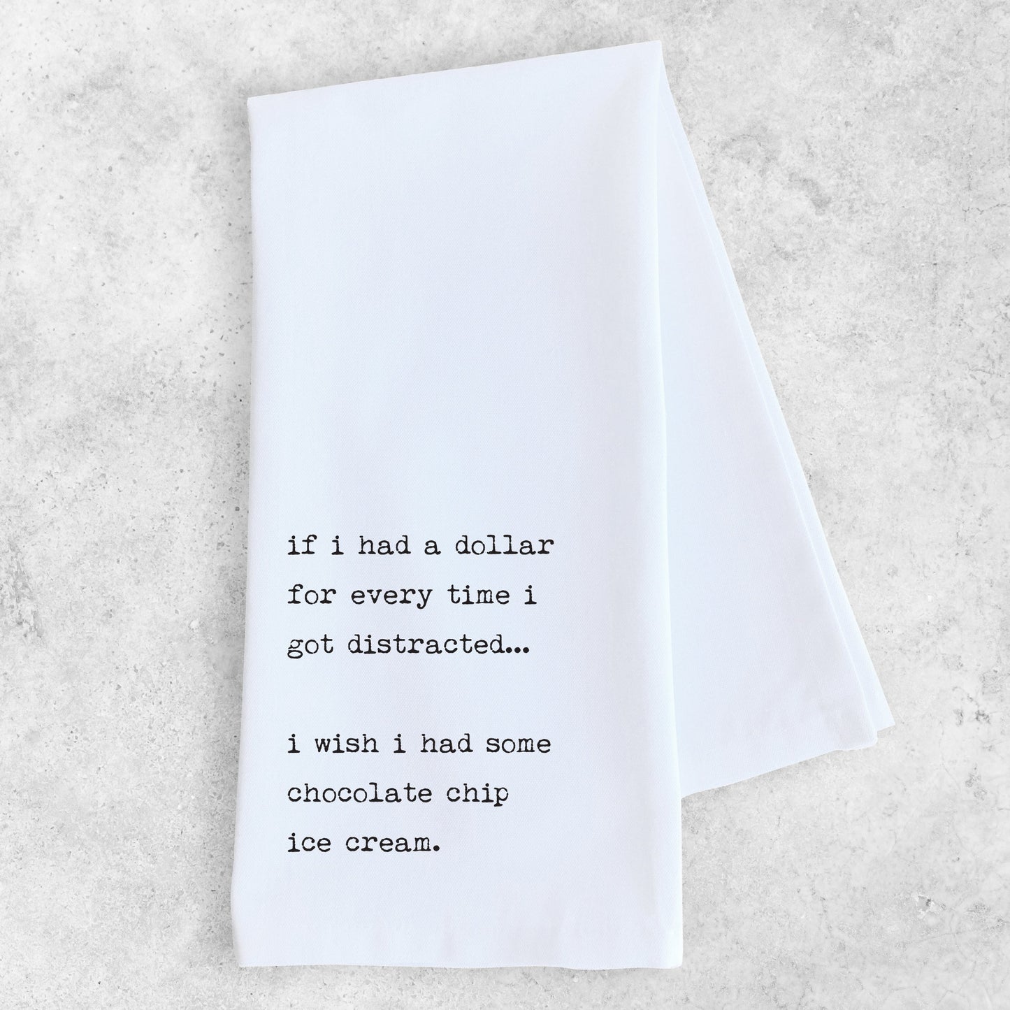 Distracted By Ice Cream - Tea Towel