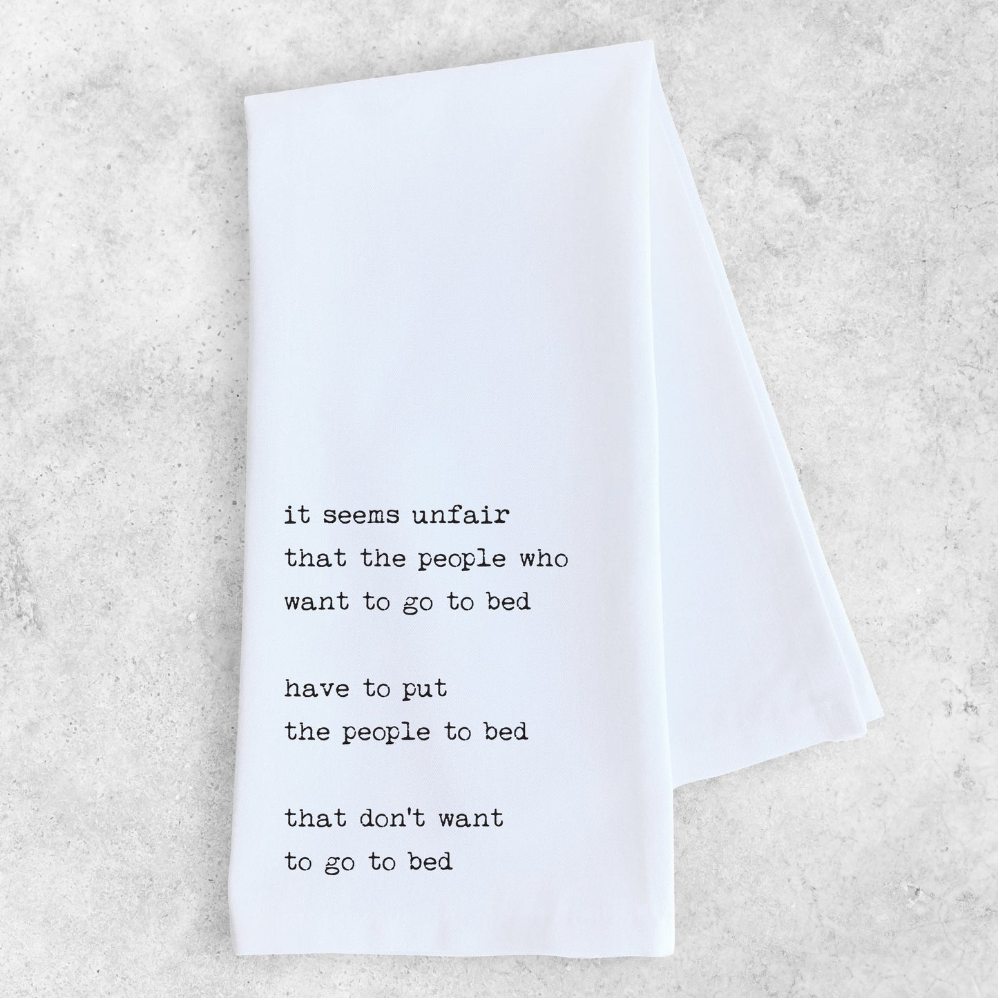 Putting Kids To Bed - Tea Towel