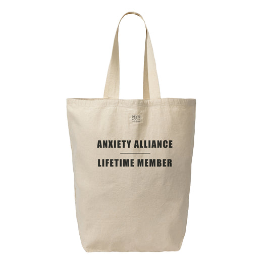 Anxiety Alliance - Canvas Tote Bag with Pocket - Large Tote