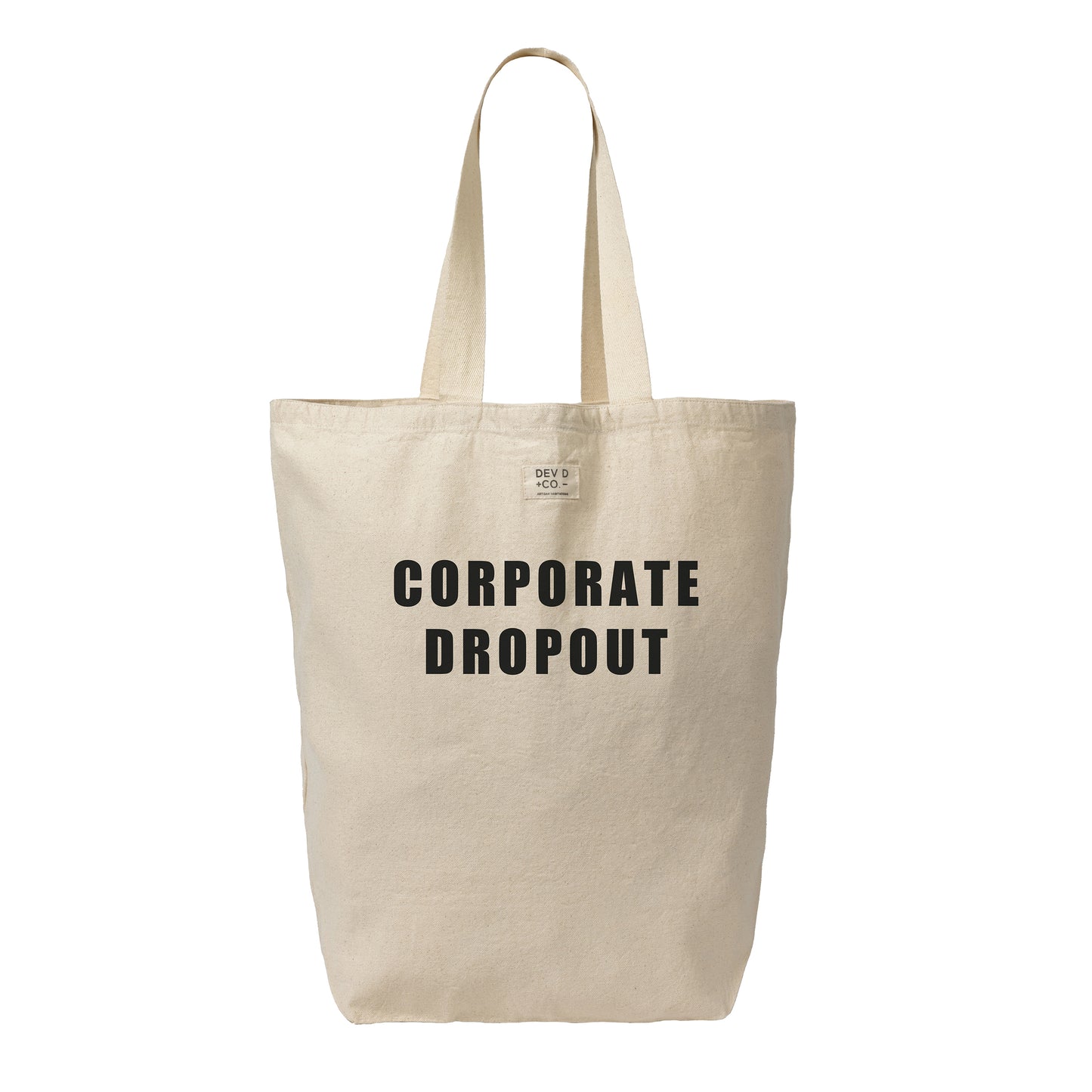 Corporate Dropout - Canvas Tote Bag with Pocket - Large Tote