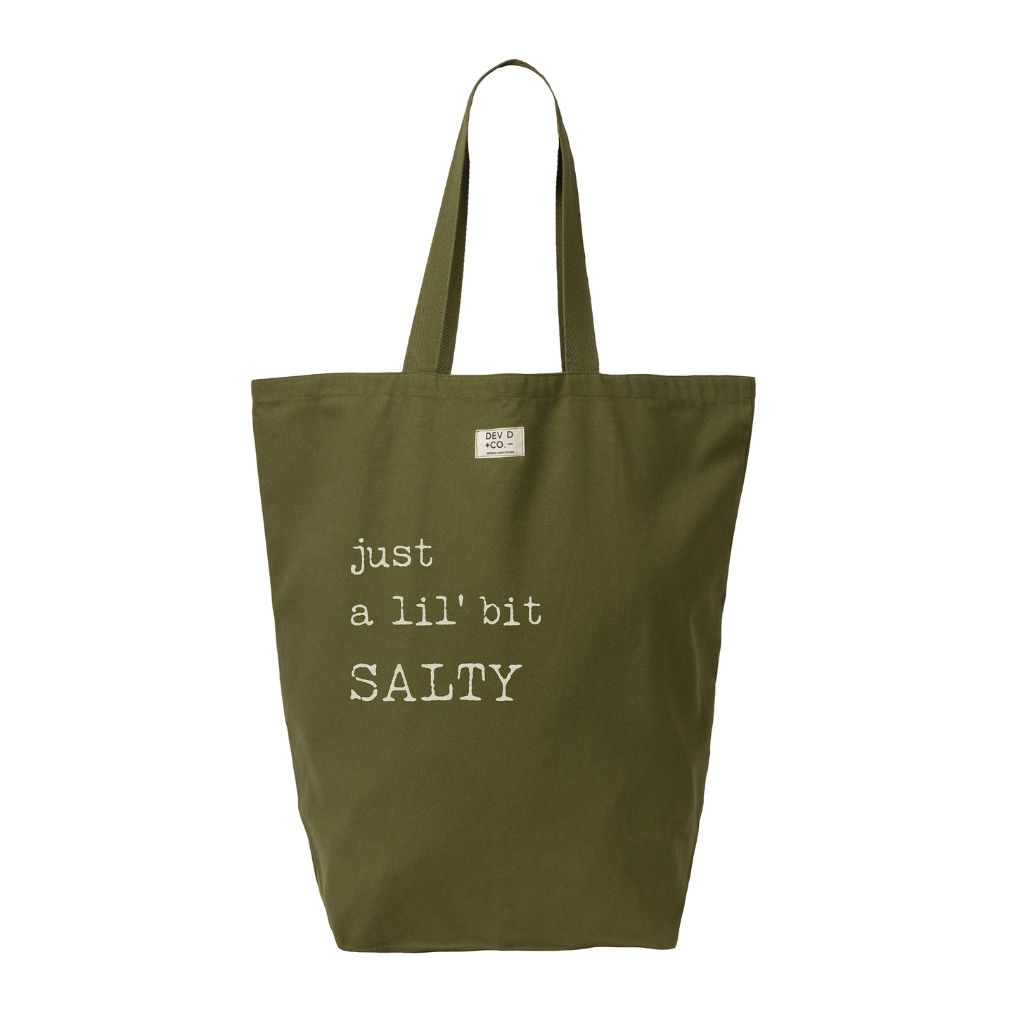 Just A Lil’ Bit Salty - Canvas Tote Bag with Pocket
