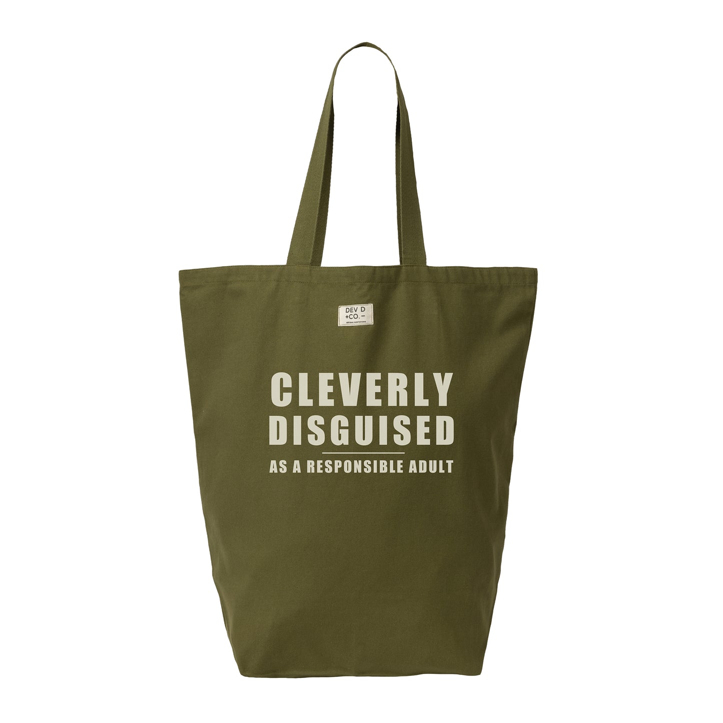Disguised As Responsible Adult - Canvas Tote Bag w/ Pocket