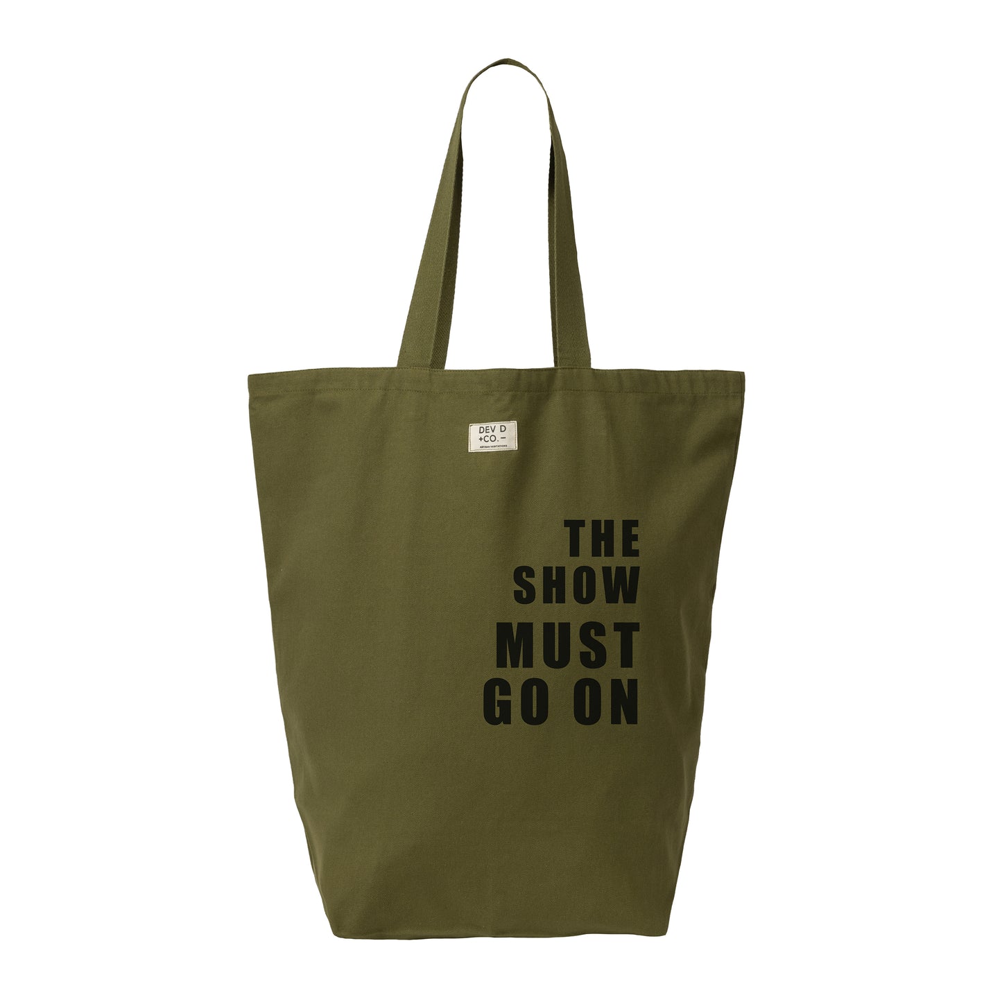 The Show Must Go On - Canvas Tote Bag with Pocket - Large