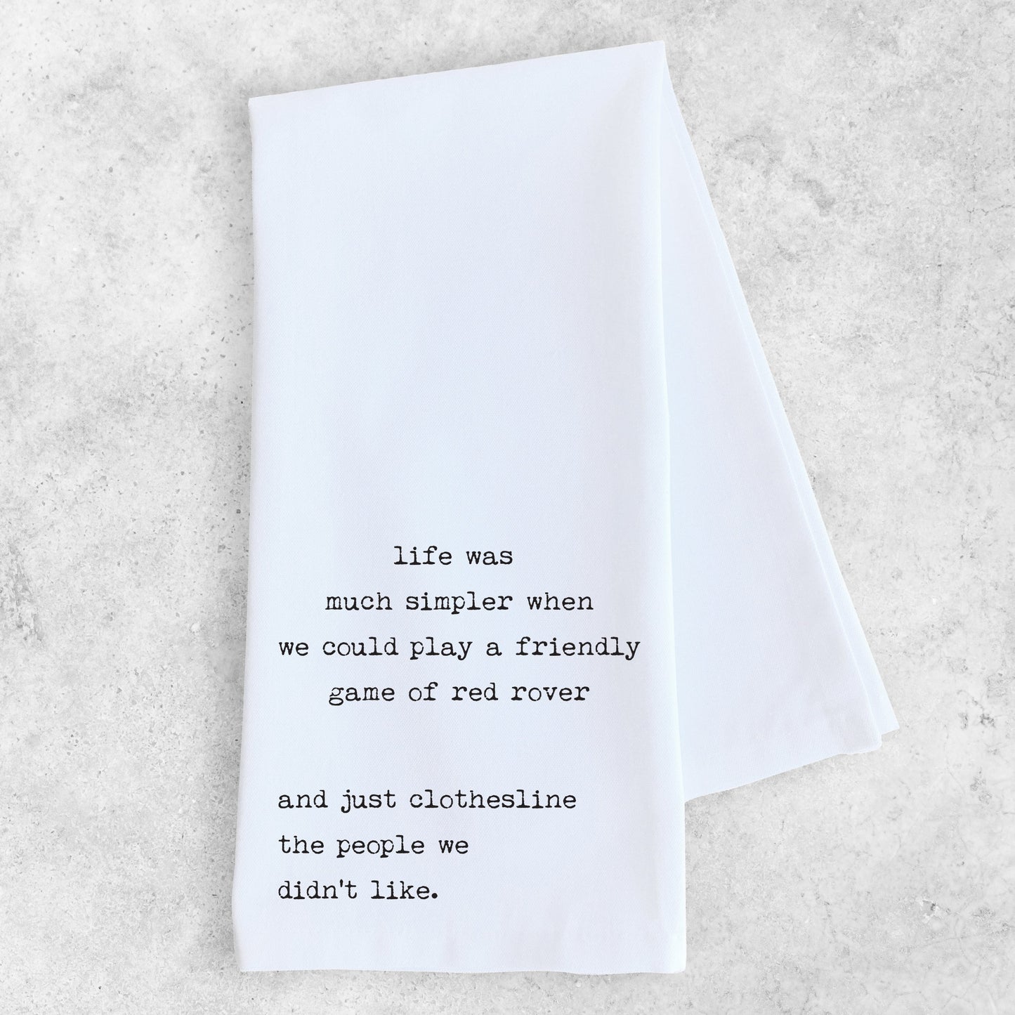Friendly Game Of Red Rover - Tea Towel