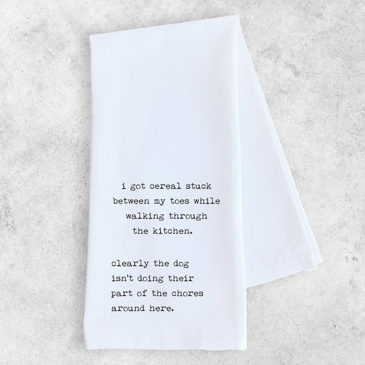 Dog Chores - Tea Towel
