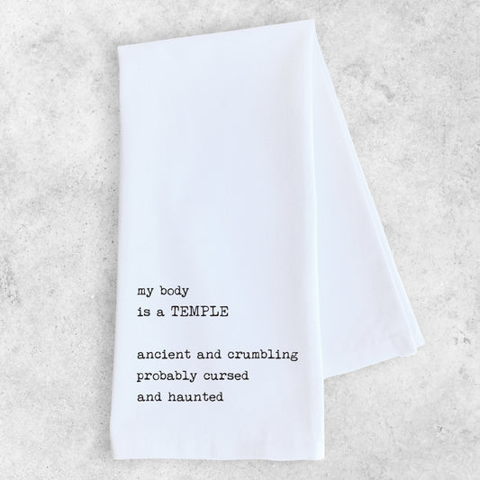 My Body Is A Temple - Tea Towel