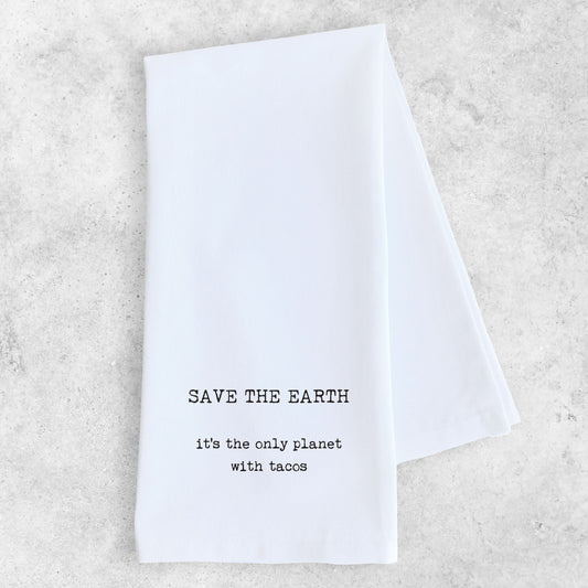 Save The Earth - Tea Towel