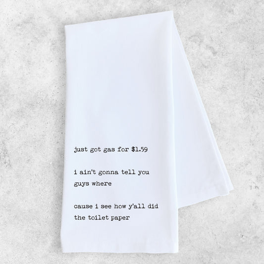 Secret Gas Station - Tea Towel
