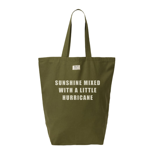 Sunshine Mixed With Hurricane - Canvas Tote Bag with Pocket